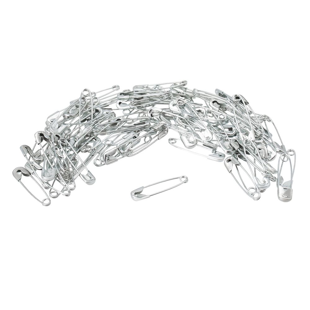 Булавки английские l=18 мм, в футляре, серебро, 100 шт