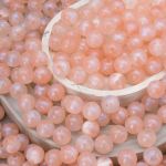 Бусины акрил ⌀12 мм, 500 г, дымка с АВ шиммером, круглые, AD071 персиковый, (7748709)2012 , Astra&Craft