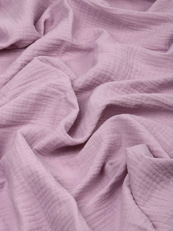 Муслин 125 г/м², 130 см / 2 метра, TBY.Mus.24723.33.2, цв.33 пудрово-розовый