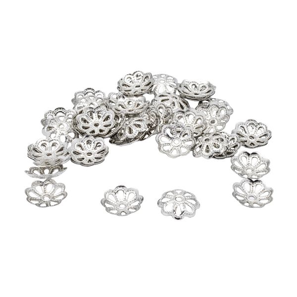 Шапочка для бусин, 10мм 50 шт/упак, Astra&Craft (Никель), 4AR198