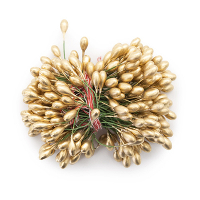 Тычинки для искусственных цветов 0,5х6см (вес 50гр ±3 гр) (7 золотой)