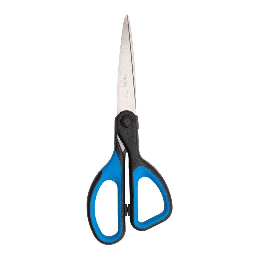 Ножницы канцелярские, 18 см/7, мягкие ручки SOFT, синий/черный, Hobby&amp;Pro, 590450