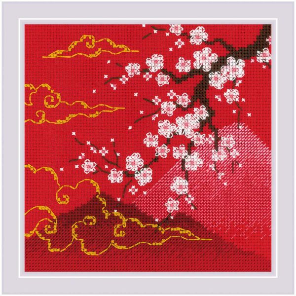Набор для вышивания нитками Риолис, Поднебесная. Горы 15х15 см, 625416