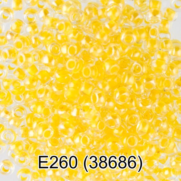 Бисер Gamma 10/0 (2.3 мм), 150 г (10х5 г), E260 желтый, 38686, круглый 5