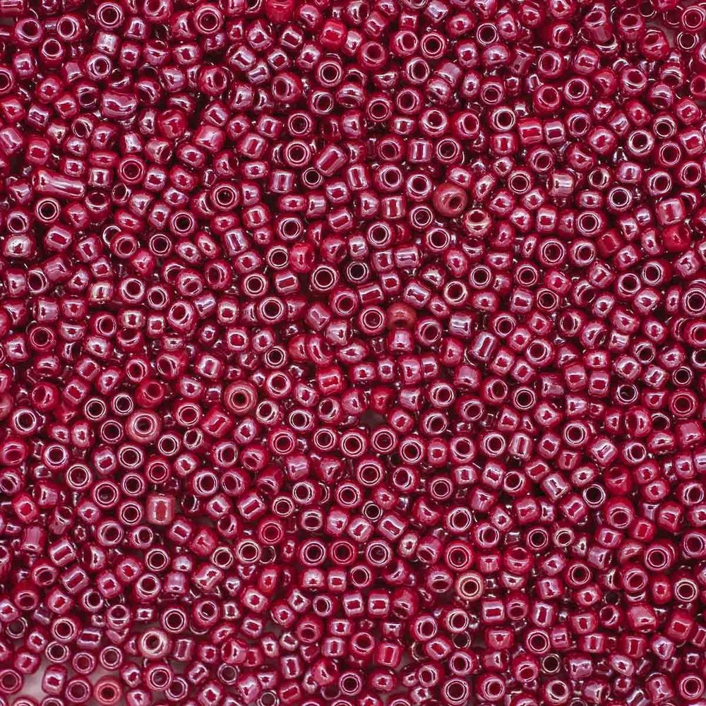 Бисер Astra&amp;Craft 11/0 (2.1 мм), 200 г (10х20 г), цв. 125B бордовый/непрозр.глянцевый
