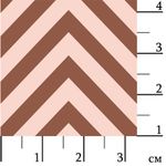 Ткань для пэчворка Peppy Бабушкин сундучок, рулон 112 см / 5 метров, БС-08 зигзаг коричневый, Peppy