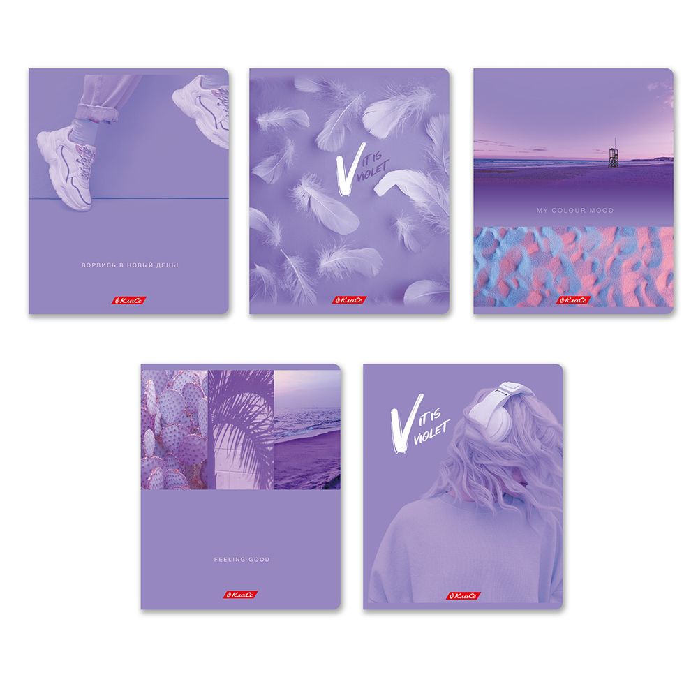 Тетрадь ученическая общая, софт тач лак, A5+ 96 л. на скобе 65 г/м², белизна 100%, 5 шт, линия в термоусадочной пленке, 000338 Magic Colour, Светоч 96ТСК5_12_3_2