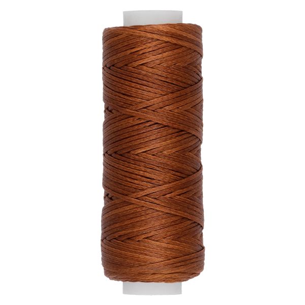 Нитки вощеные для кожи, плоские 0.8 мм, 002 св. коричневый, LC-001 Промысел