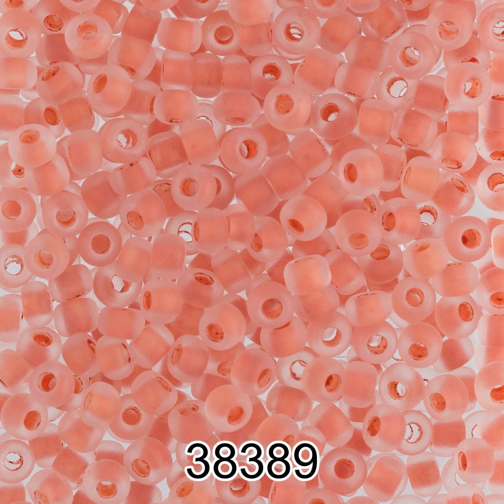 Бисер Preciosa круглый 10/0, 2.3 мм, 500 г, 38389 (Ф206) оранжевый мат.