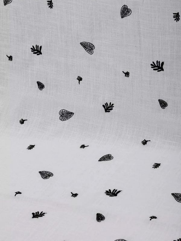 Ткань шитьё (прошва) 100 г/м², 150 см / 2 метра, TBY.Emb.A823.2.2, цв.02 белый