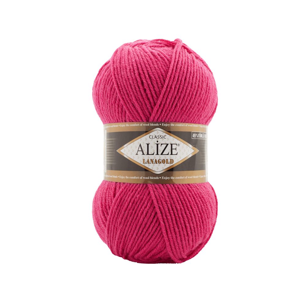 Пряжа Alize (Ализе) Lana Gold / уп.5 мот. по 100 г, 240 м, 798 фуксия