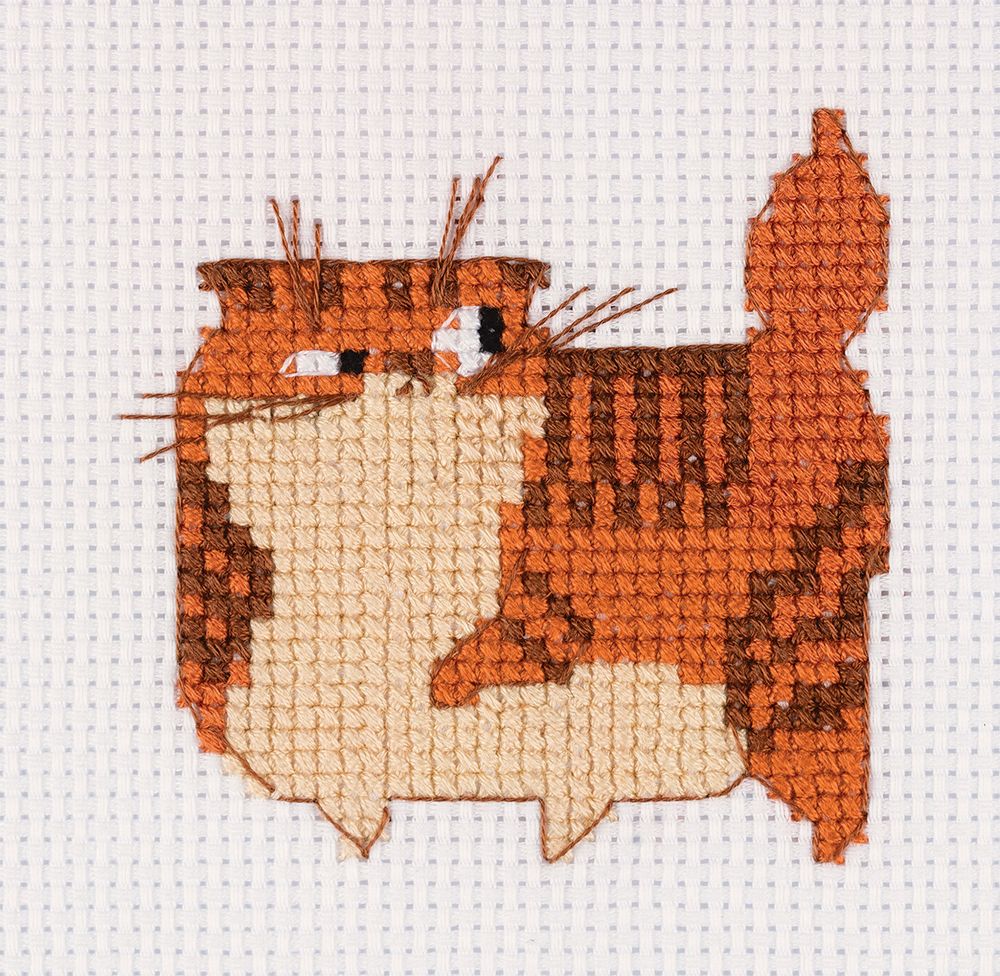 Набор для вышивания нитками Klart, Рыжий кот