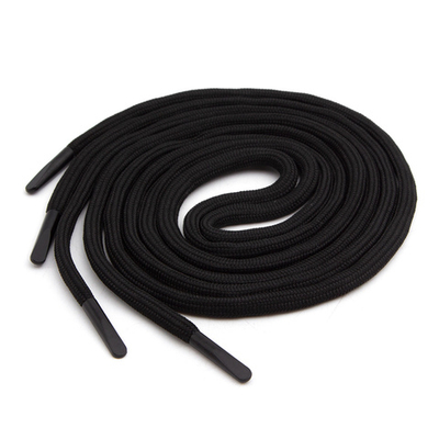 Шнурки круглые с металлическим наконечником 4.0 мм / 100 см, 1 пара (2 шт), черный, 6220-0133