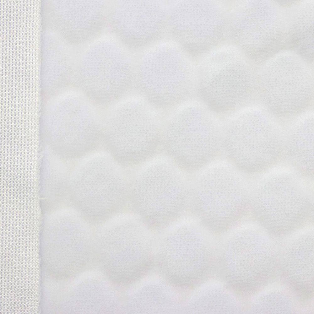 Плюш (ткань) Шарики 250 г/м², 45х50 см, ворс 2,5мм, белый