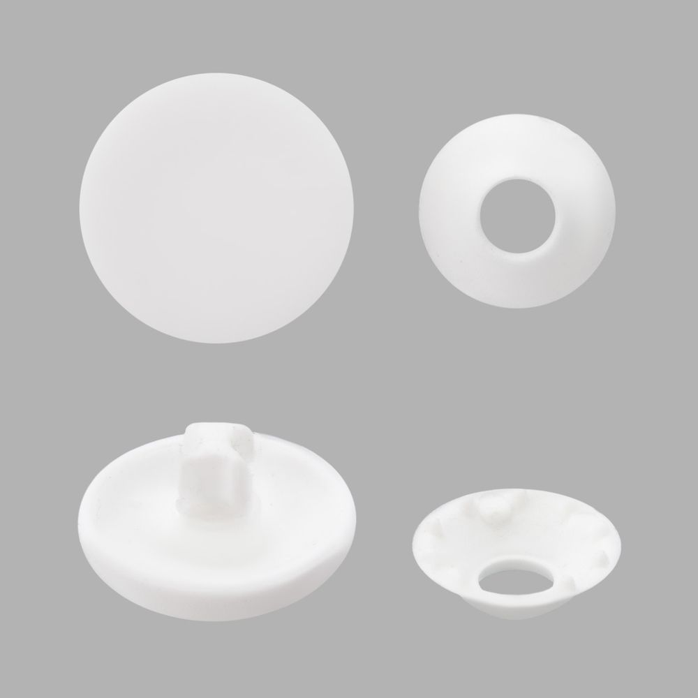 Пуговицы под обтяжку защелкивающиеся 24L = 15 мм на ножке, пластик, 5 шт, Pony, 81702