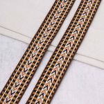 Стропа (ременная лента) 38 мм / 3 метра, [41.33 г/пог.м], с принтом, T043 бежевый/черный/белый, 3Al362