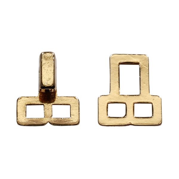 Крючки пришивные декоративные 10 мм, золото, 20 шт