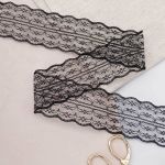 Кружево на сетке 45 мм / 9.14 метра, 34 черный, 3AR3730