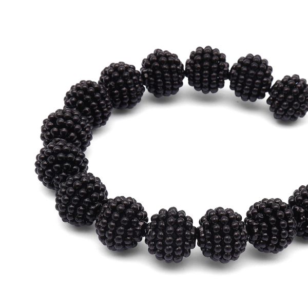 Бусины шамбала ⌀12 мм, 500гр/упак (черный)