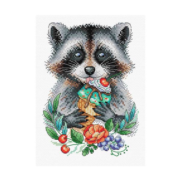 Набор для вышивания нитками МП Студия, Озорной гурман 20х14см