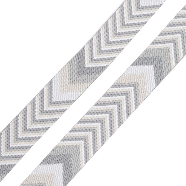 Стропа (ременная лента) 38 мм / 45.72 метра, [38.82 г/пог.м], с принтом 2-сторонняя, D144 серый/белый, 3Al354