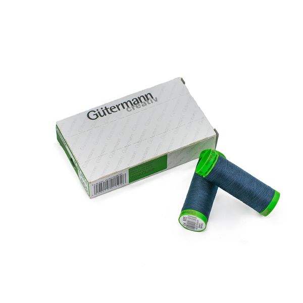 Нитки для тонких тканей Gutermann Extra Fine 150, 200м, 665 сине-черный, 5 катушек