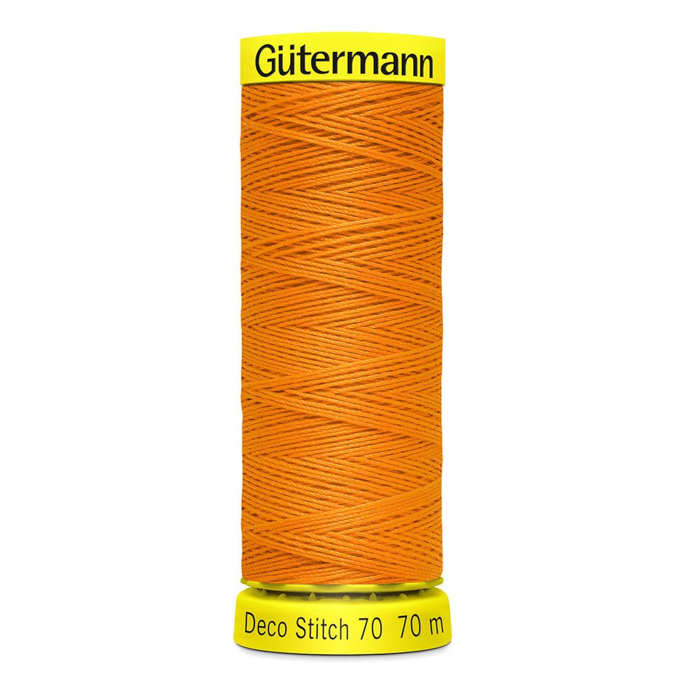 Нитки отделочные Gutermann Deco Stitch 70 (70 метров), 5 кат. | 350 св.оранжевый