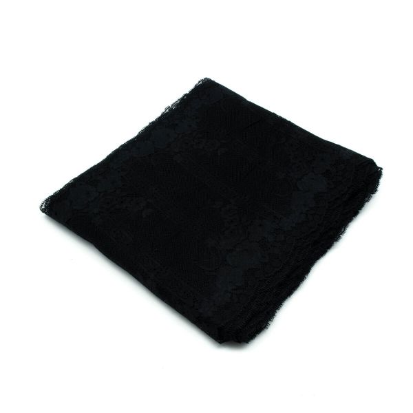 Кружево бельевое эластичное 220 мм / 10 м, черный