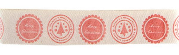 Лента хлопок с рисунком 16.0 мм / 5 шт по 3 метра, F16_065 Ёлка, CLP-161 Gamma