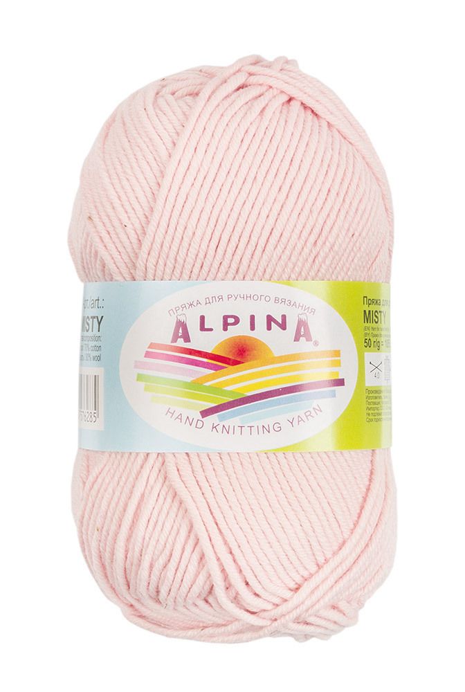 Пряжа Alpina Misty / уп.10 мот. по 50г, 105м, 07 бл.розовый