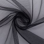 Фатин мягкий (Еврофатин) 20±1 г/м², 200х160 см, 100% нейлон, 02 черный, Gamma FTS