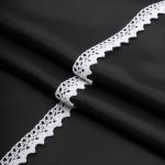 Кружево вязаное (тесьма) 16 мм / 25м, цв.белый