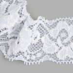 Кружево эластичное (стрейч) 35 мм, 25 м, белый