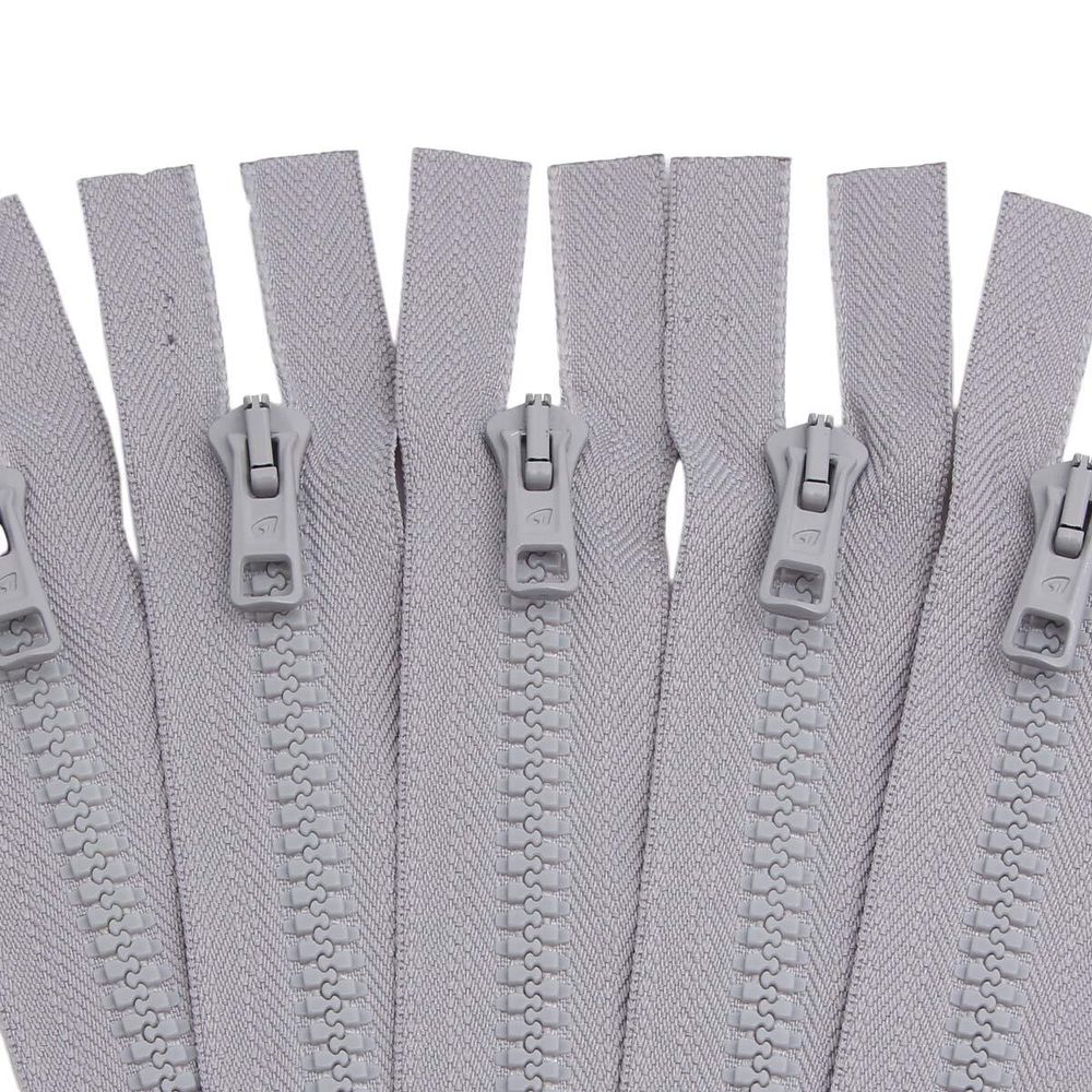 Молния трактор Arta Т6 (6 мм) 1 зам., разъем., 50 см, цв. 079 св.серый, уп.5 шт