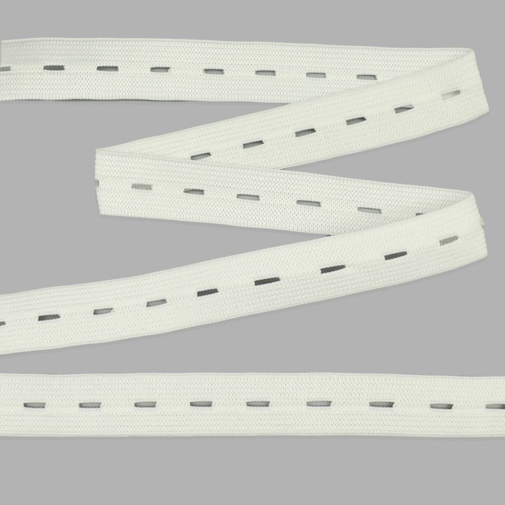 Резинка перфорированная 21.0 мм / 30 метров, вязаная, 46-60341/21 (белый)