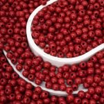 Бусины пластик ⌀8 мм, 500 г, круглые, А621 бордовый, 1AL121-2 , Astra&Craft