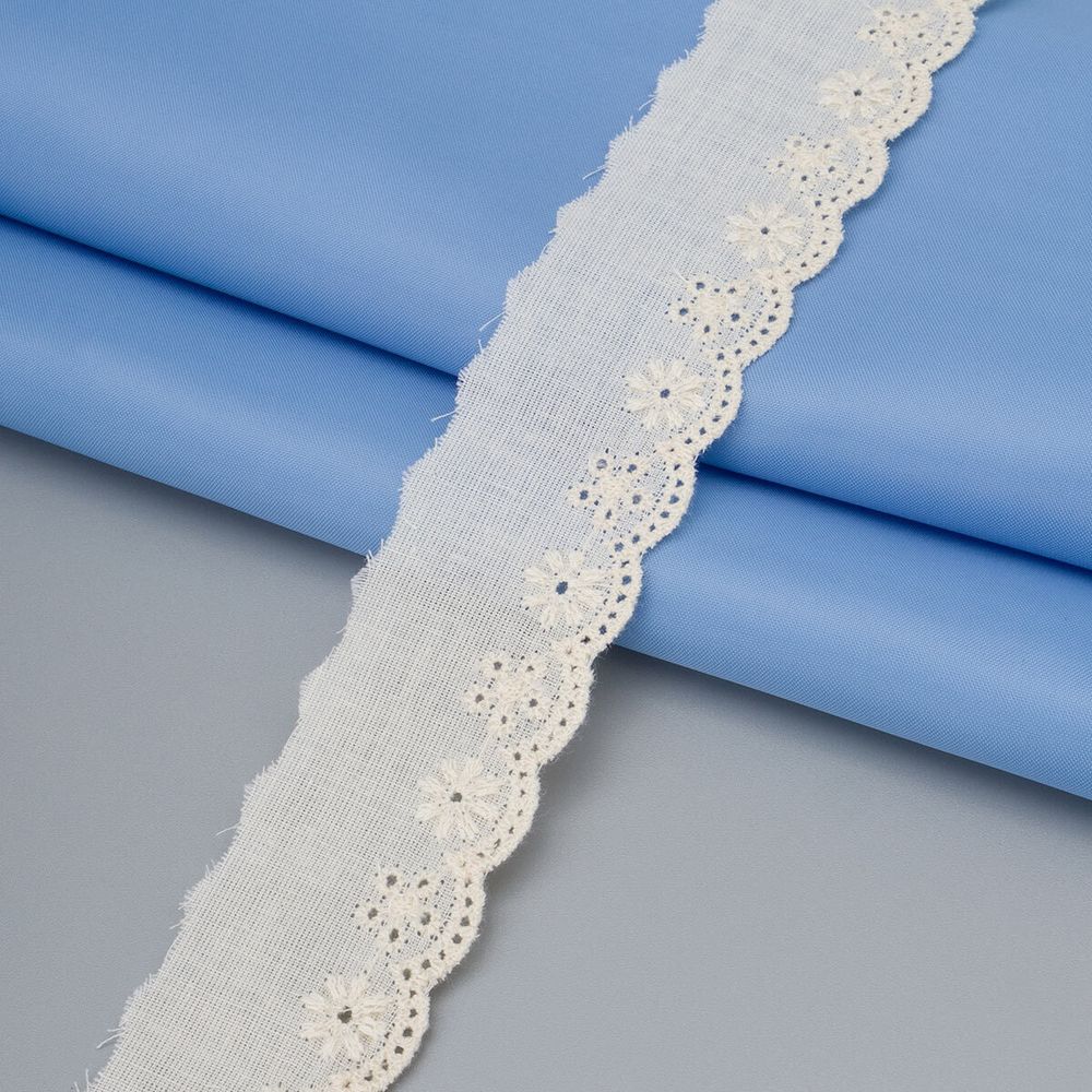 Кружево шитьё 30 мм / 14.63 метра, бежевый, QYC-003