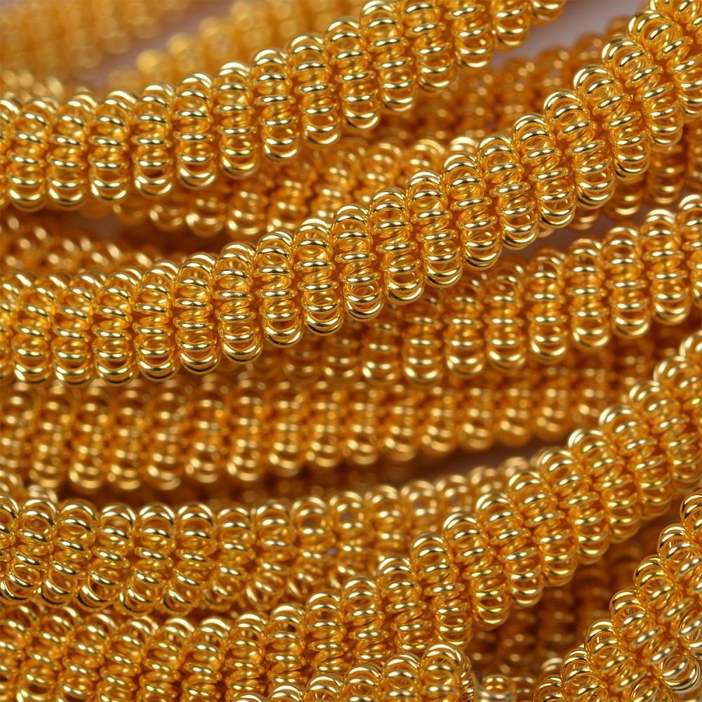 Канитель мягкая, витая, KAN/DN3-01 матовый, цв.золото уп.15 г (60-65 см)