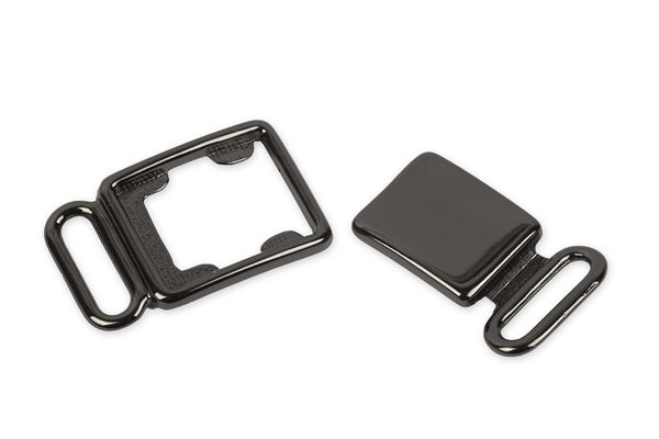 Застежки для купальника (бикини) металл 27х14 мм, 10 шт, №06 черн.никель, Blitz BBT039