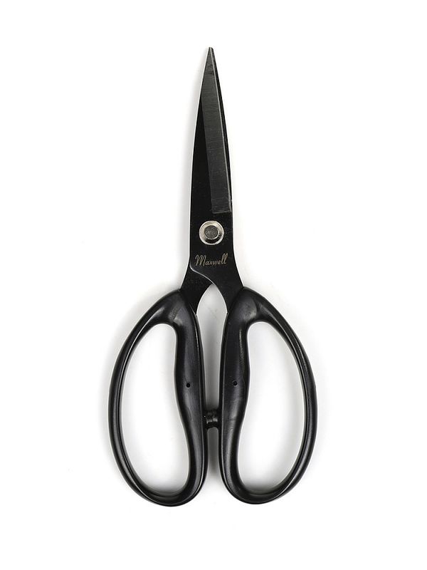 Ножницы по коже и плотной ткани 23 см / 8 см, K2 Maxwell Black premium