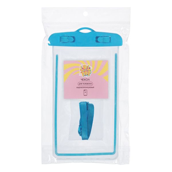 Чехол для телефона водонепроницаемый 21х10х2 см, №06 голубой, Lol&Pop LLP-304