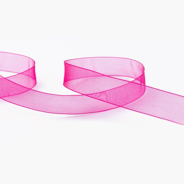 Лента капроновая (органза) 15.0 мм / 22.8±1 метра, 118 малиновый, Blitz OR-15