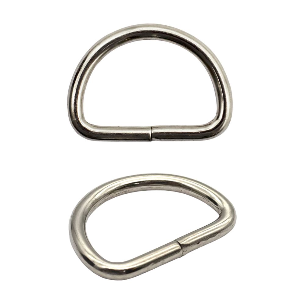 Полукольцо сварное металл внутр. 15 мм (внешн. 19х14 мм, ⌀2 мм), 100 шт, никель, 816-112