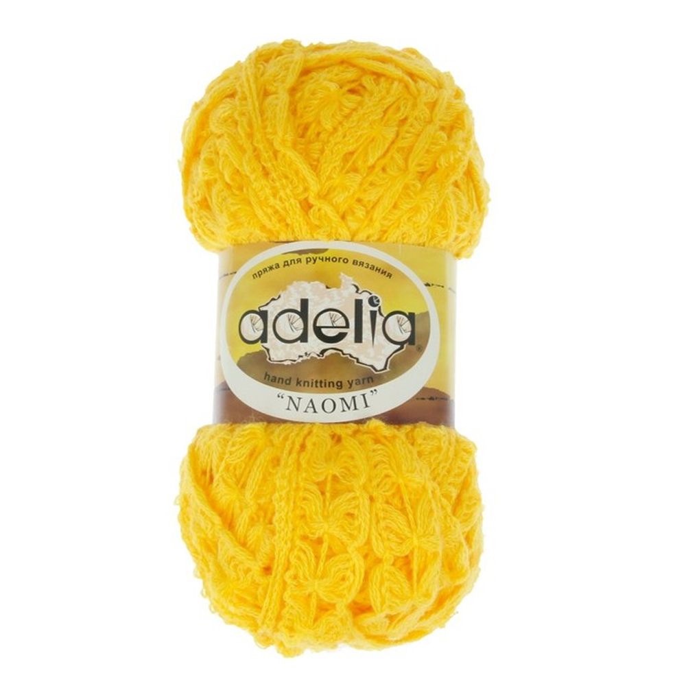 Пряжа Adelia Naomi / уп.5 мот. по 100г, 24м, 18 желтый Пряжа Adelia Naomi / уп.5 мот. по 100г, 24м, 18 желтый