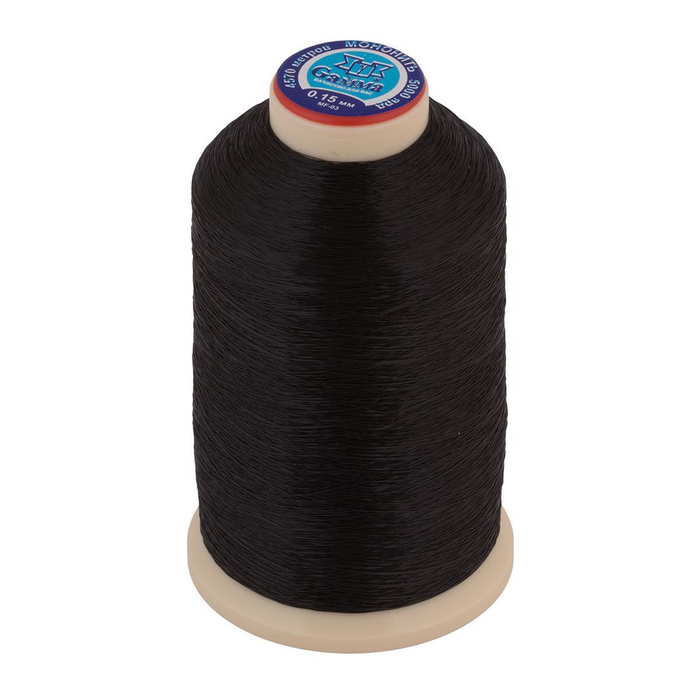 Нить прозрачная (мононить) 0.15 мм / 4570 метров, черный, Gamma MF-03