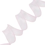 Лента декоративная с волнистым краем 38.0 мм / 18.29±1 метров, 100% органза, (нежно-розовый)