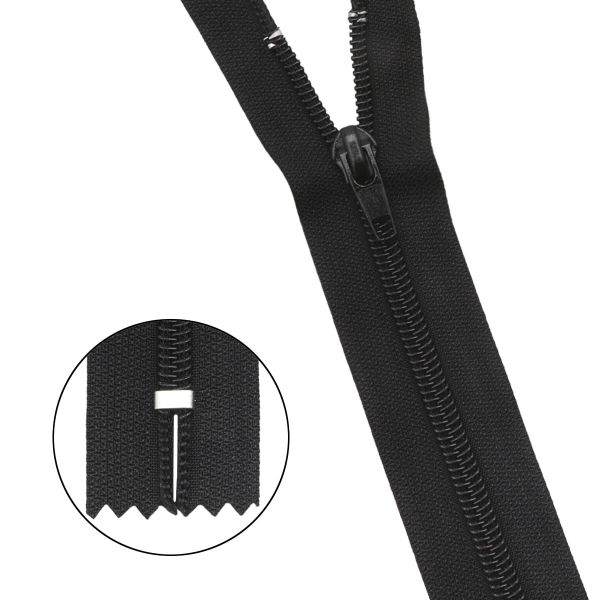 Молния спираль (витая) обувная Т7 (7 мм) 1 зам., н/раз., 20 см, 580 черный, 10 шт