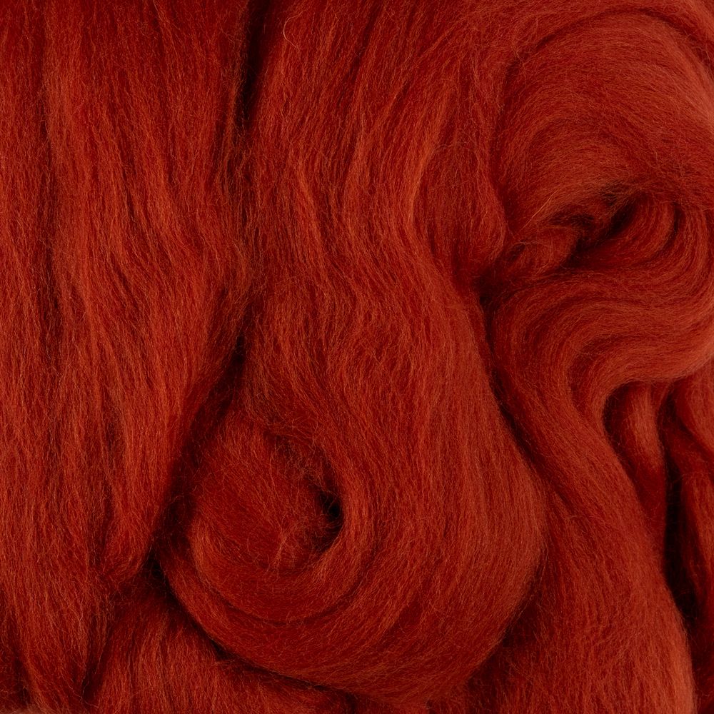 Шерсть для валяния (до 23 мкр), 50 г. 0081 терракот, Gamma FY-050