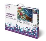 Алмазная (кристальная) мозаика Фрея, на подрамнике Кот у ёлки, 40х30 см