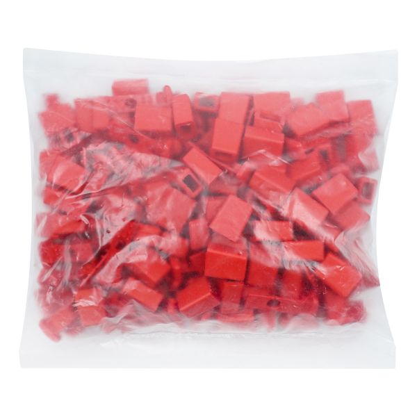 Наконечник для шнура пластик 17х11 мм, ПП ярко-красный, 100 шт